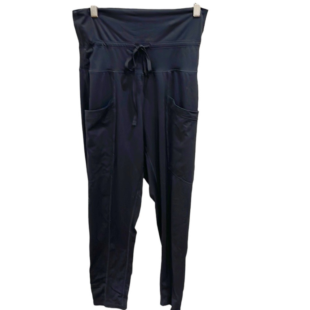 Fabeletics Drawstring High Waist Stretch Pants Black SZ XS